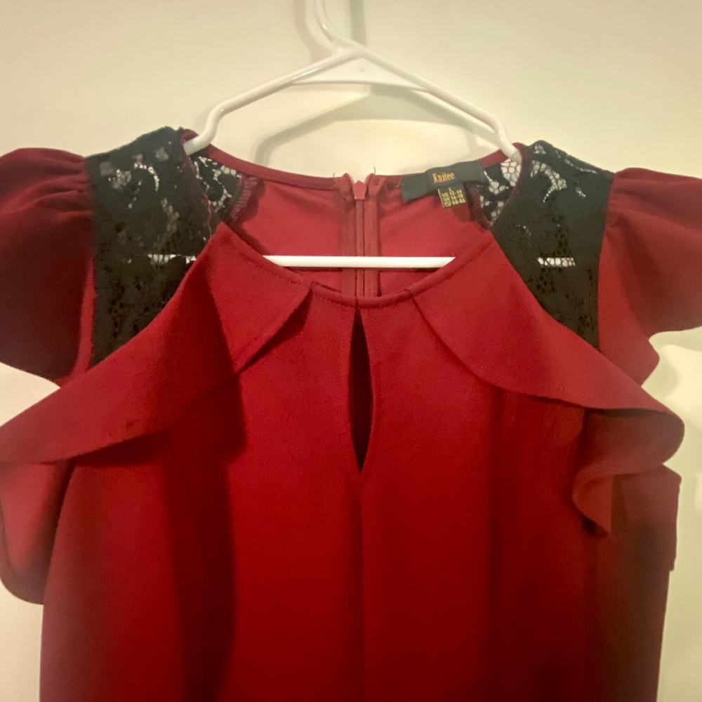 Knitee Vintage Ruffle Lace Bodycon - Picture 3 of 8